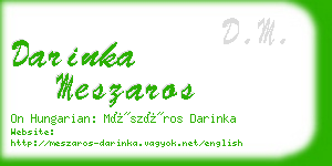 darinka meszaros business card